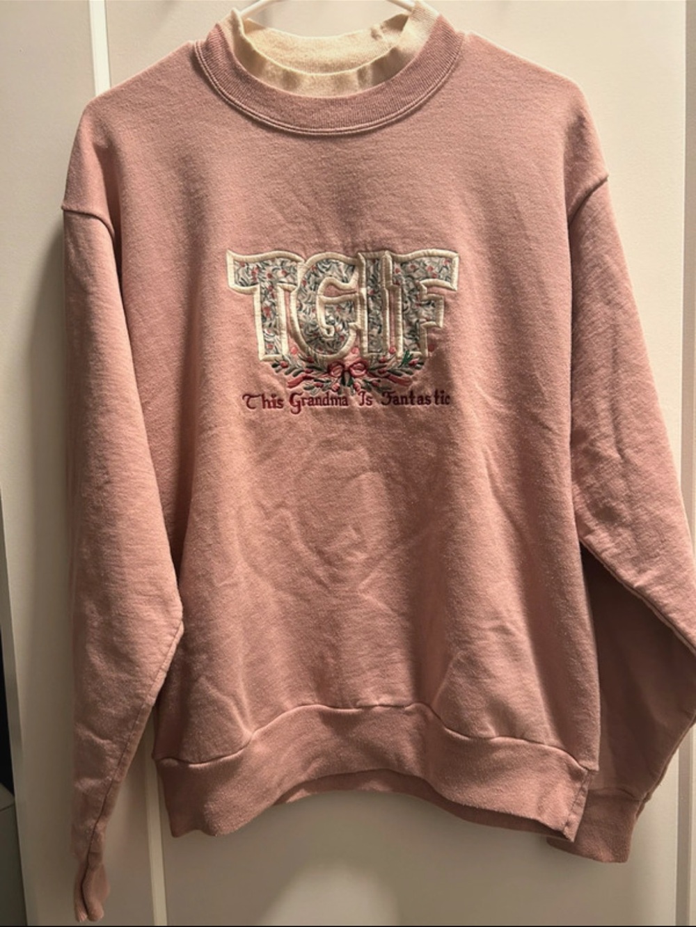 Vintage M&C Sportswear TGIF This Grandma Is Fantastic Sweatshirt Pink M